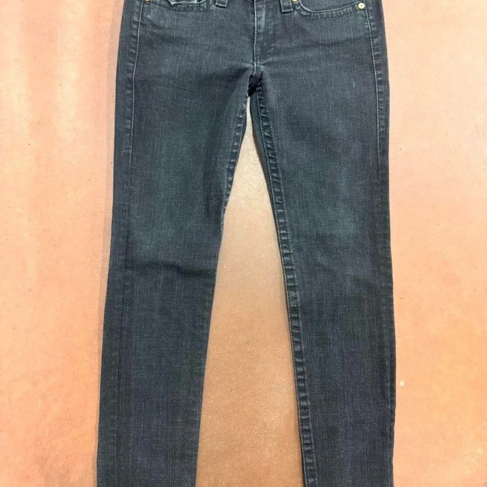 Vintage True Religion Women's "Julie" Mid Rise Black Skinny Jeans Size 31 - Picture 4 of 8